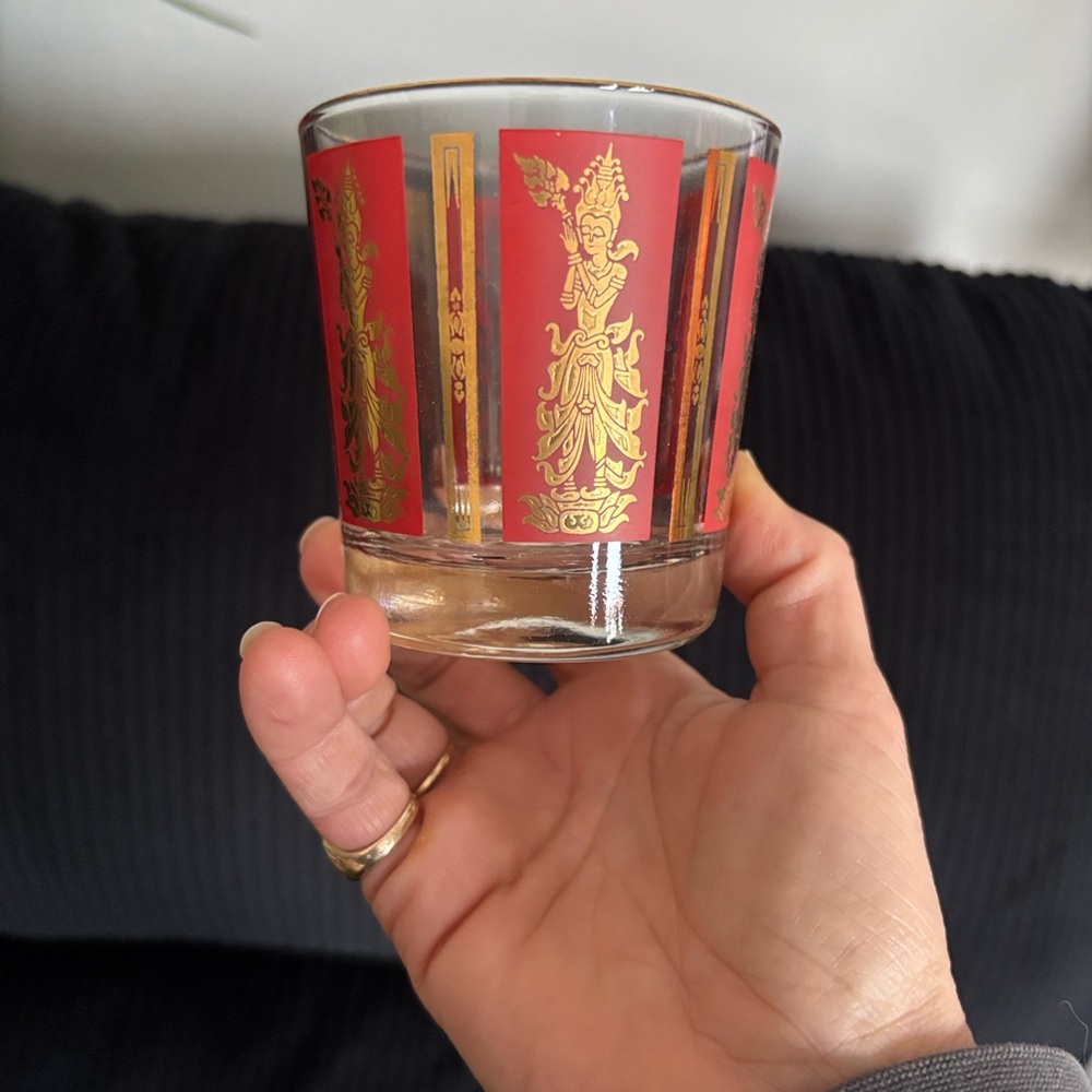 Vintage Mid Century Culver Siam Thai Goddess highballs - Picture 2 of 5